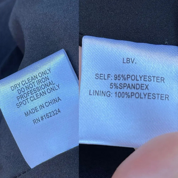 LBV Crepe Pleated Day Dress in black  Size 2 - Picture 16 of 17